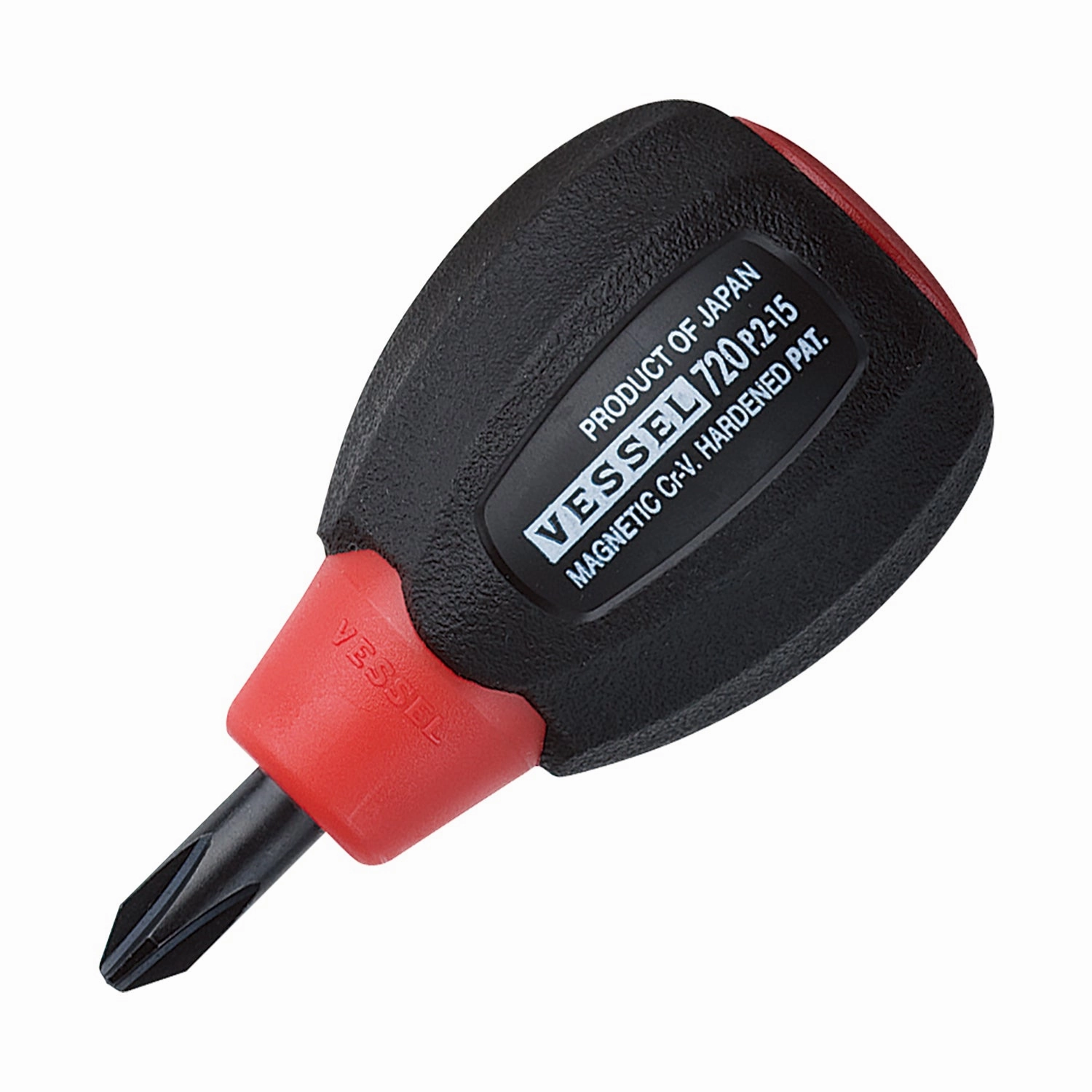 Vessel Tools 720P215 Super Cushion Screwdriver (Stubby Type) No.720, Ph No.2 x 15