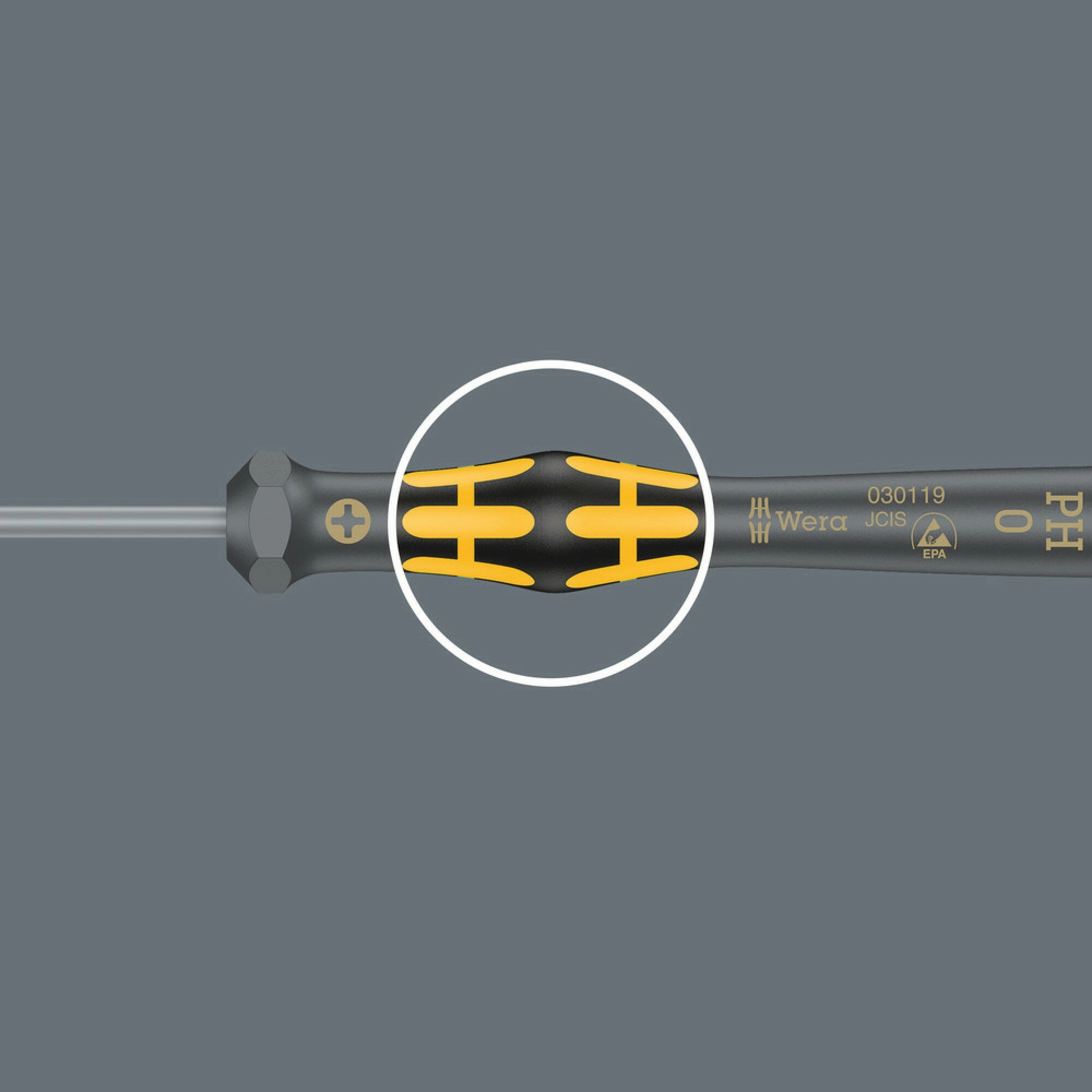 Wera 1572 ESD Kraftform Micro screwdriver for Microstix screws, F x 40 mm