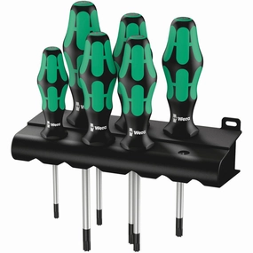 Wera 367/6 TORX Screwdriver set Kraftform Plus and rack, 6 pieces