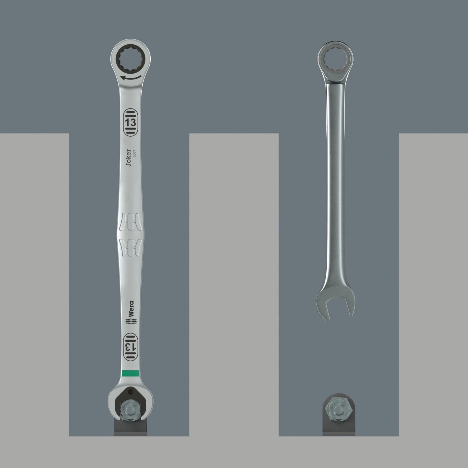 Wera 6007 Joker SB Ring Ratchet Spanner, Long Design, 13 x 245 mm
