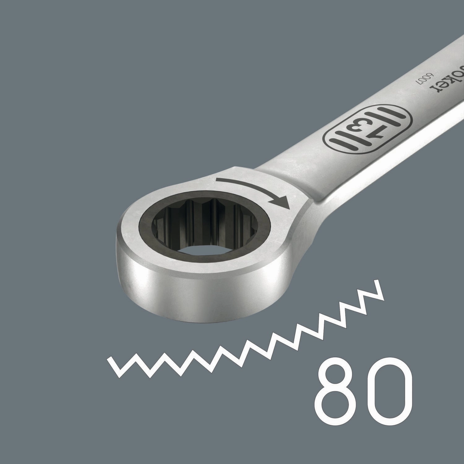 Wera 6007 Joker SB Ring Ratchet Spanner, Long Design, 17 x 304.5 mm