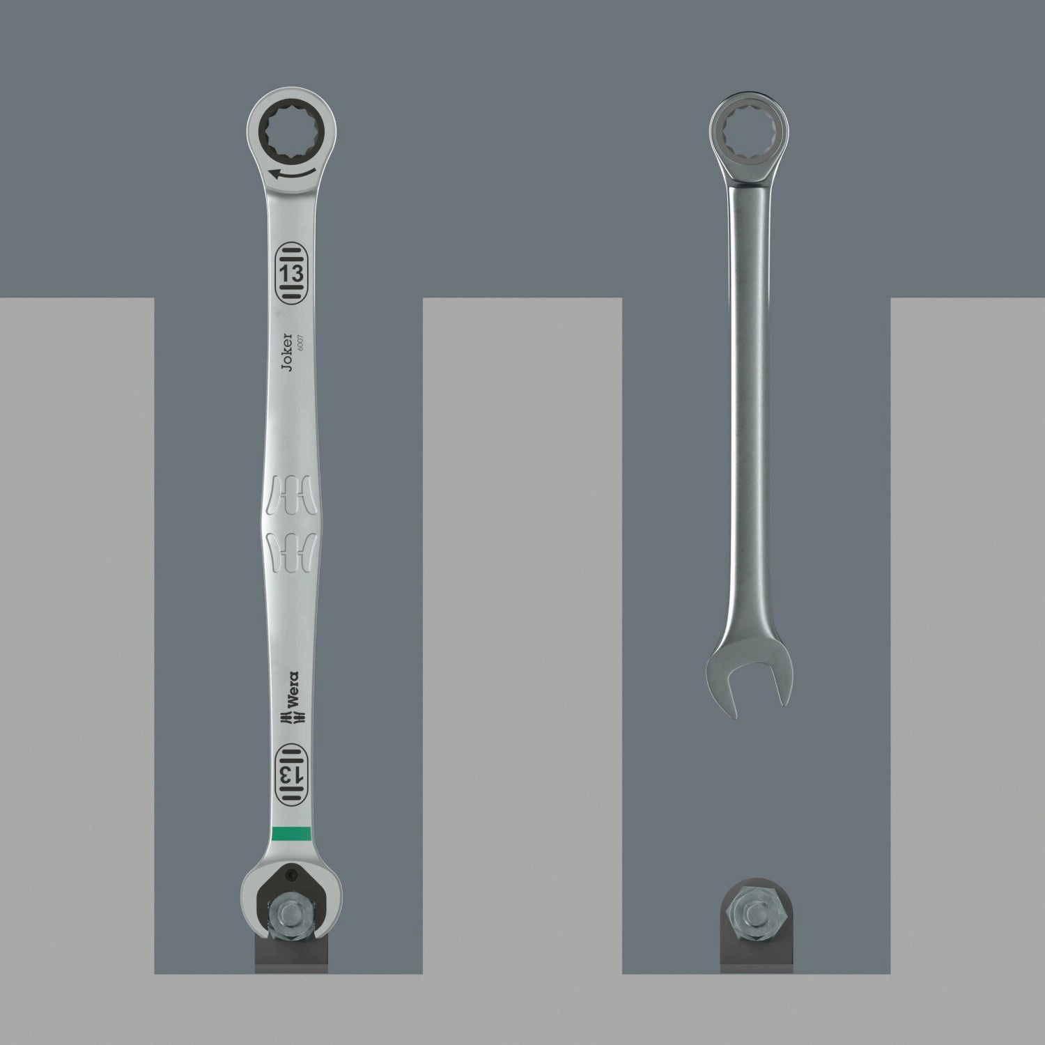 Wera 6007 Joker SB Ring Ratchet Spanner, Long Design, 19 x 334 mm
