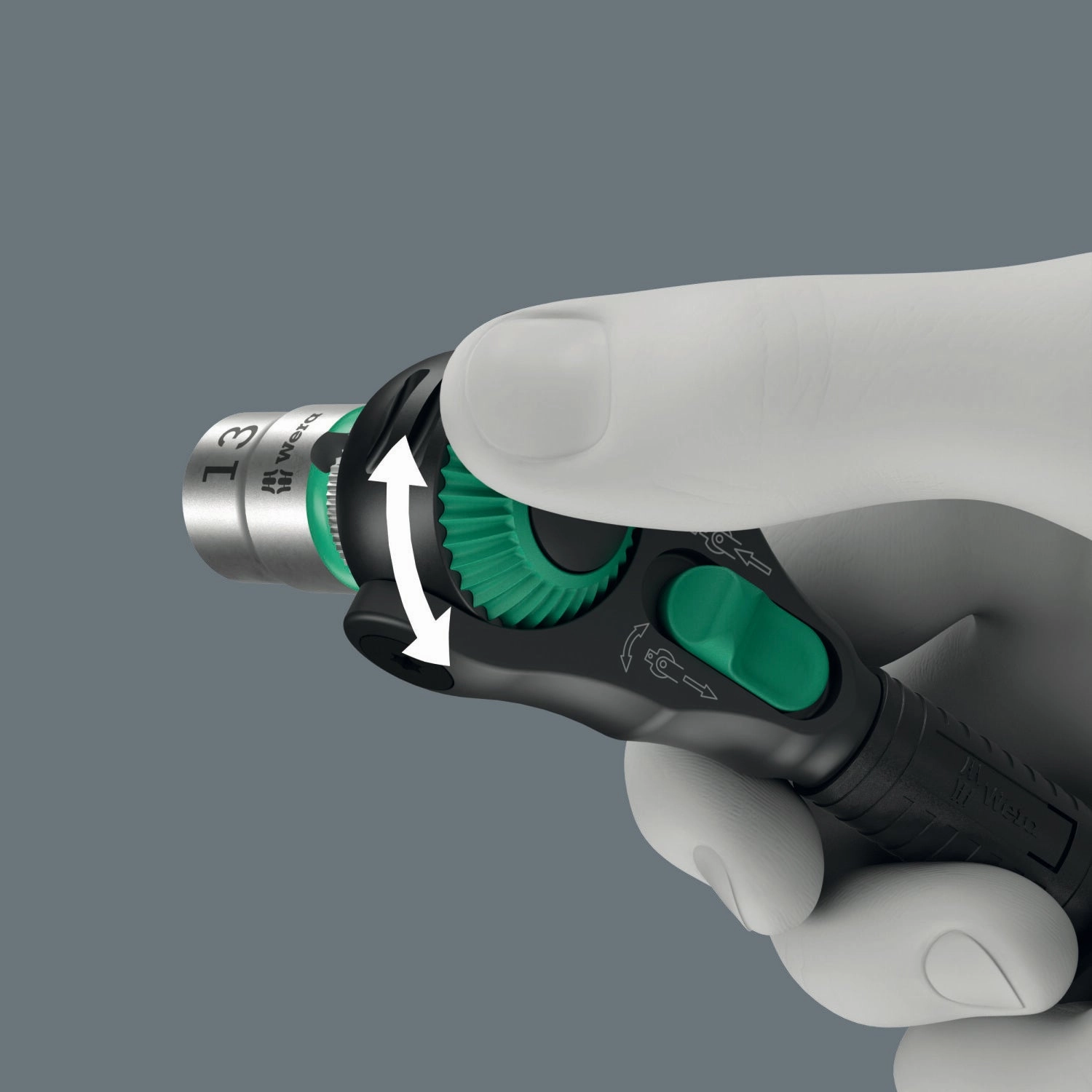 Wera 8000 C Black Edition Zyklop Speed Ratchet with 1/2" Drive