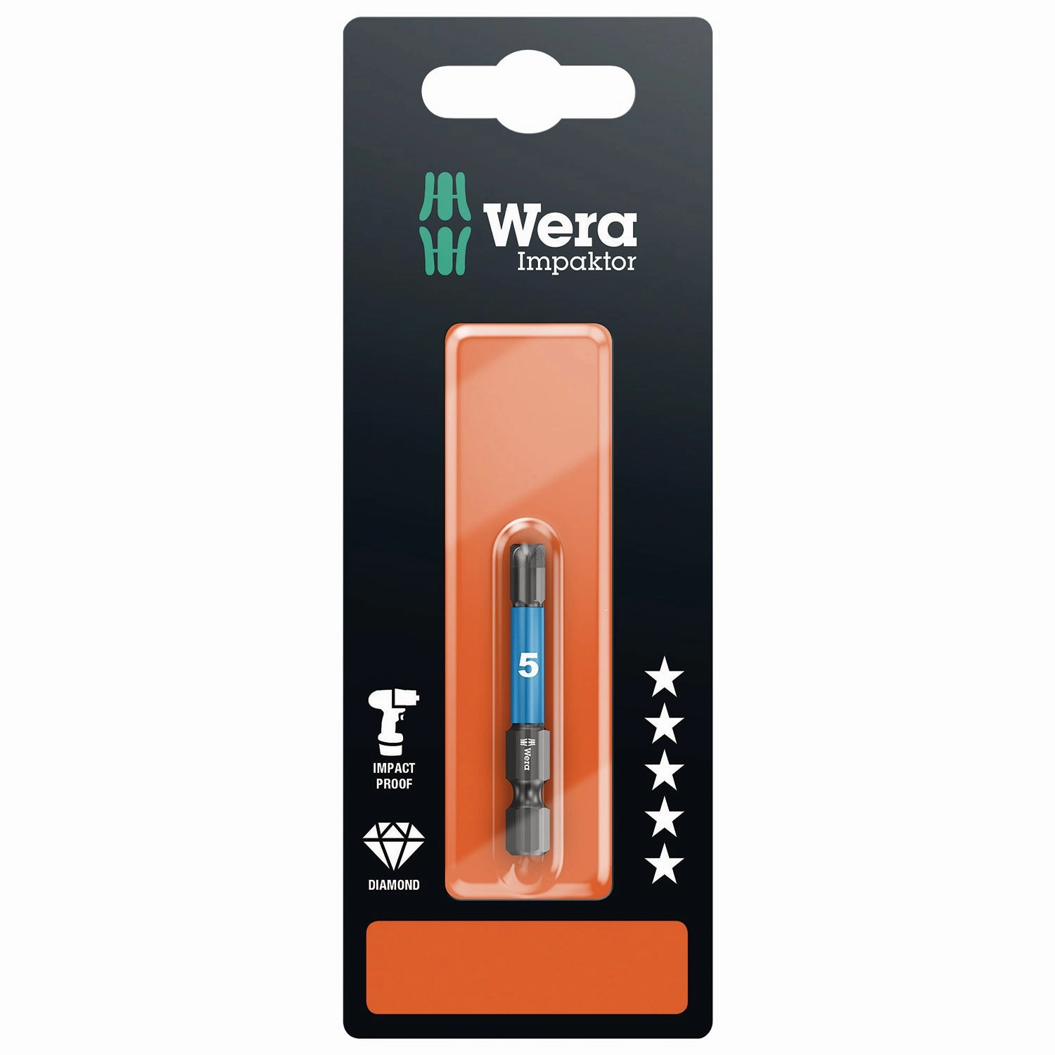 Wera 840/4 IMP DC Impaktor bits SB, 6 x 50 mm