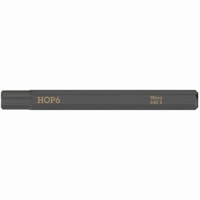 Wera 840 S Hex-Plus bits for impact screwdrivers, 3/16" x 70 mm