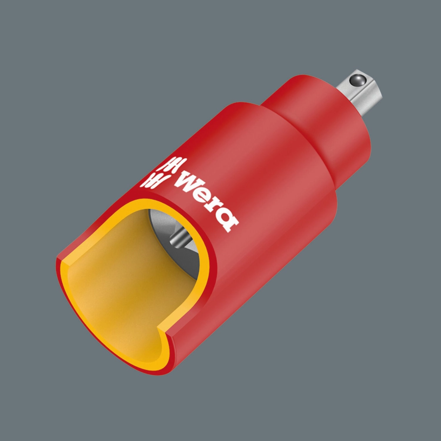 Wera 8740 A VDE HF Zyklop Bit Socket, Insulated, 1/4" Drive, with Holding Function for Hexagonal Socket Screws, 5 x 45 mm