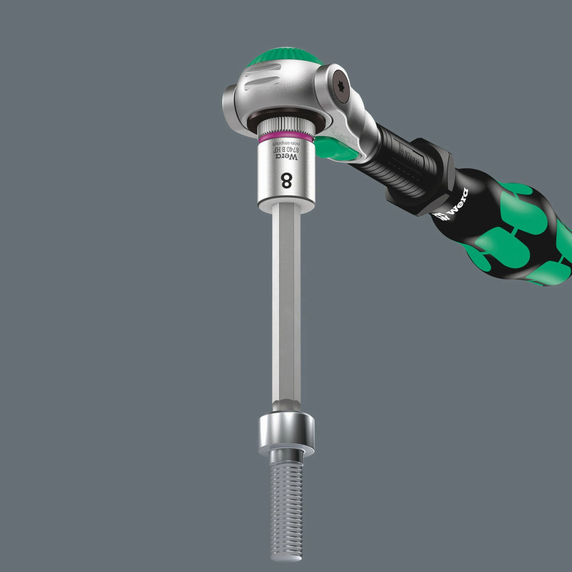 Wera 8740 B HF 1 Zyklop bit socket set with holding function, 3/8" drive, 7 pieces