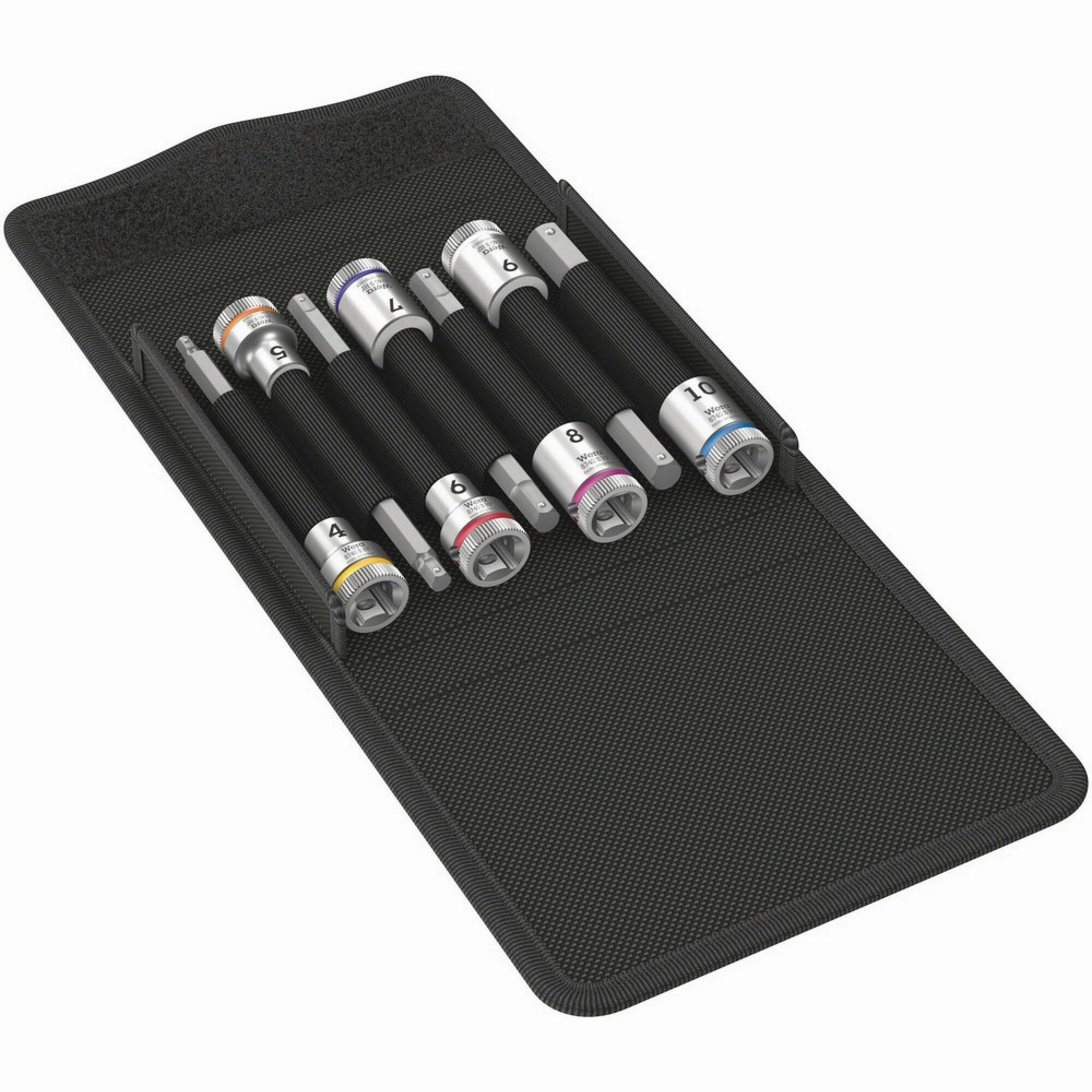 Wera 8740 B HF 1 Zyklop bit socket set with holding function, 3/8" drive, 7 pieces
