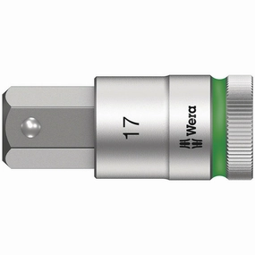 Wera 8740 C HF Zyklop bit socket with 1/2" drive with holding function, 6 x 60 mm