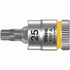 Wera 8767 A TORX Zyklop bit socket, 1/4" drive, TX 25 x 28 mm