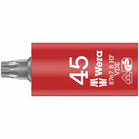 Wera 8767 B VDE HF TORX Zyklop bit socket, insulated, with holding function, 3/8" drive, TX 27 x 55 mm