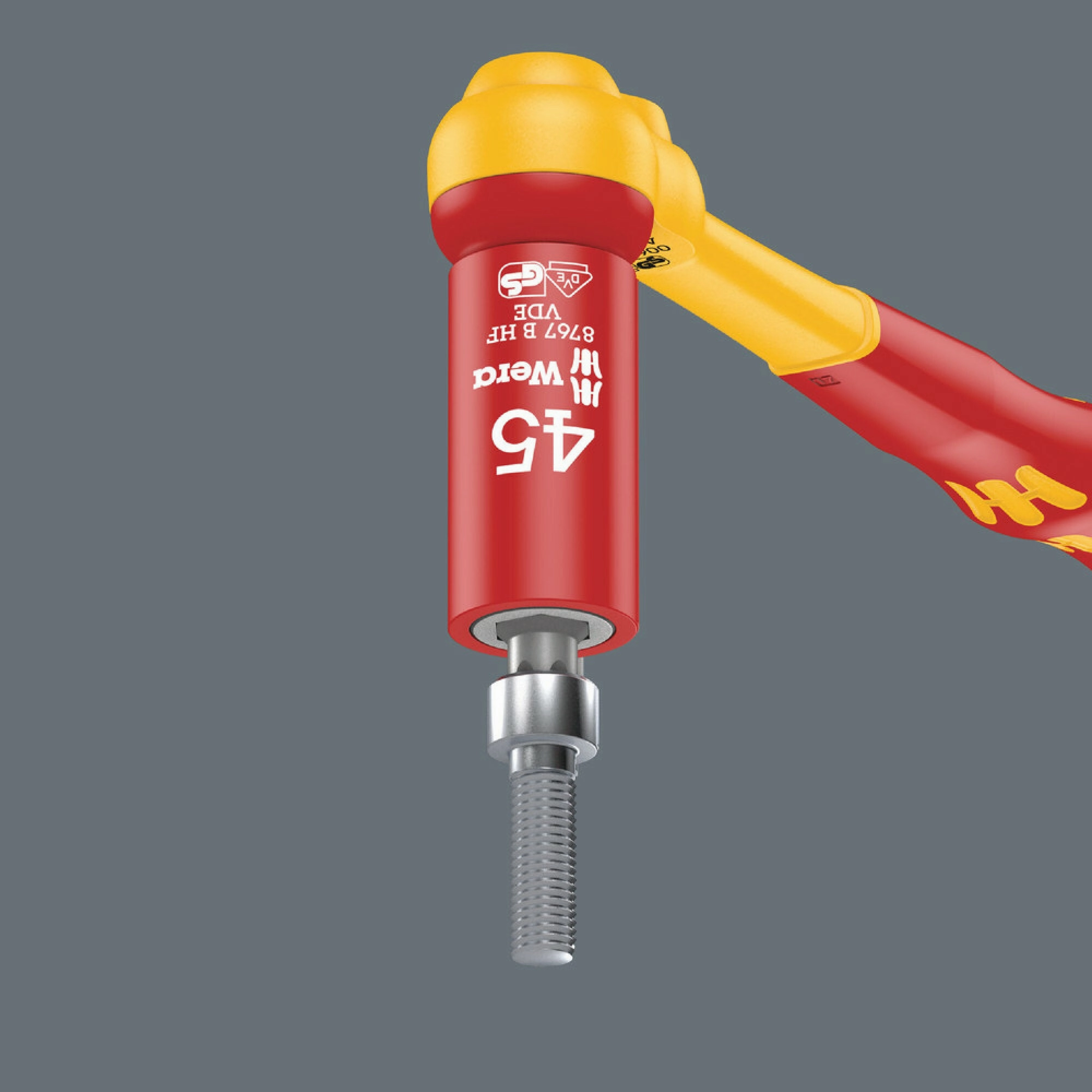 Wera 8767 B VDE HF TORX Zyklop bit socket, insulated, with holding function, 3/8" drive, TX 27 x 55 mm