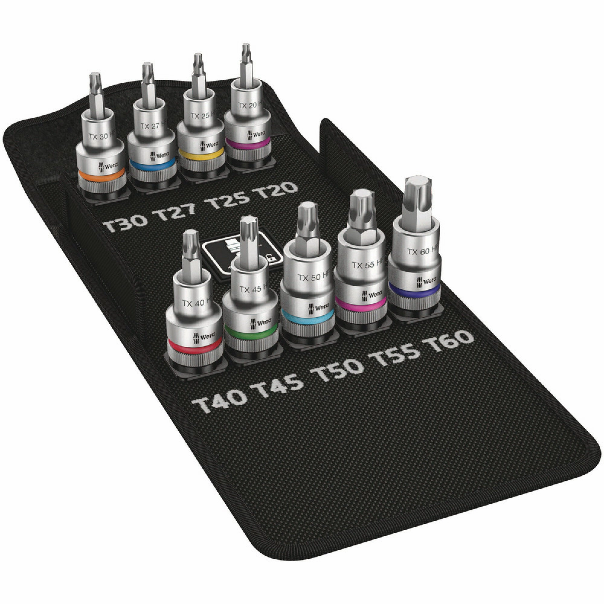 Wera 8767 C TORX HF 1 Zyklop bit socket set with 1/2" drive, with holding function, 9 pieces