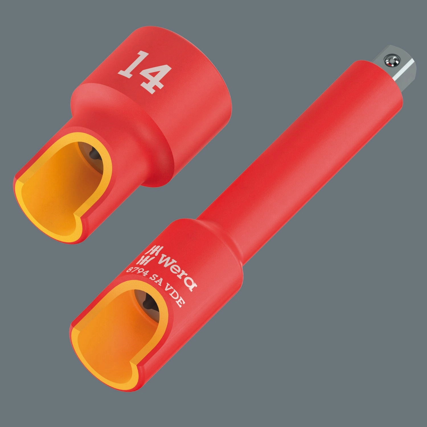 Wera 8790 A VDE Zyklop Socket, Insulated, with 1/4" Drive, 6.0 x 41 mm