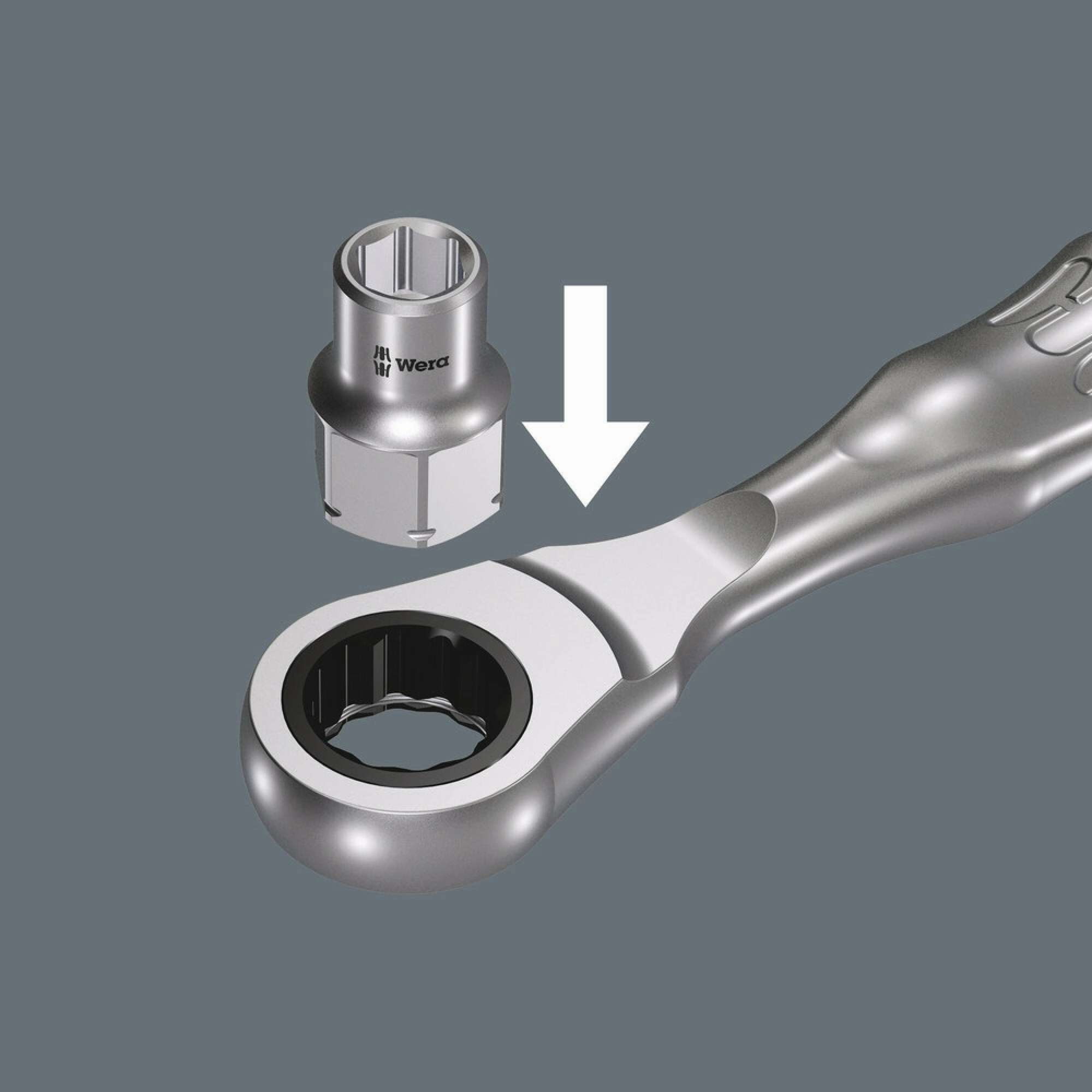 Wera 8790 FA Zyklop socket with 1/4" and Hexagon 11 drive, 5.5 mm