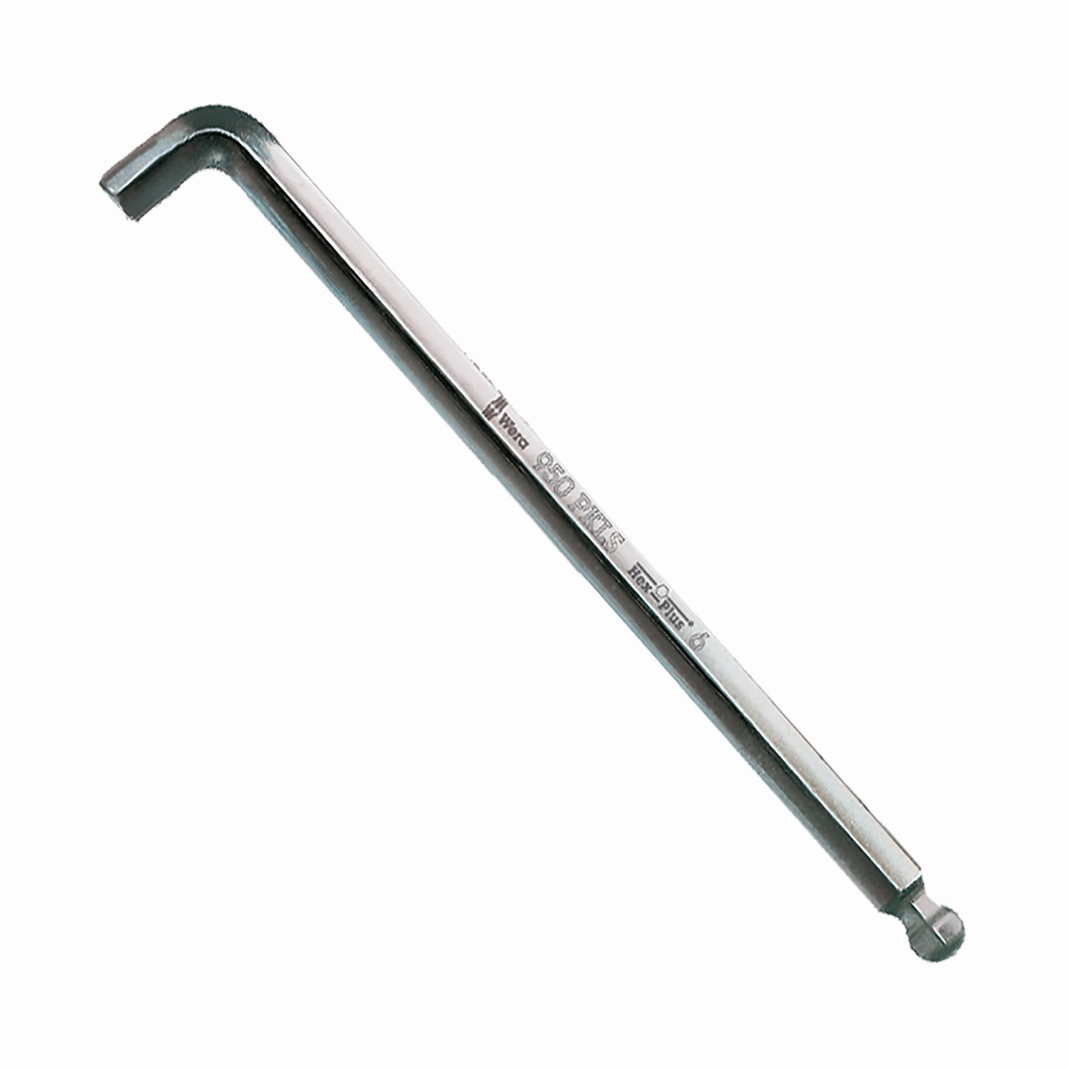 Wera 950 PKLS L-key, metric, chrome plated, 3 x 126 mm