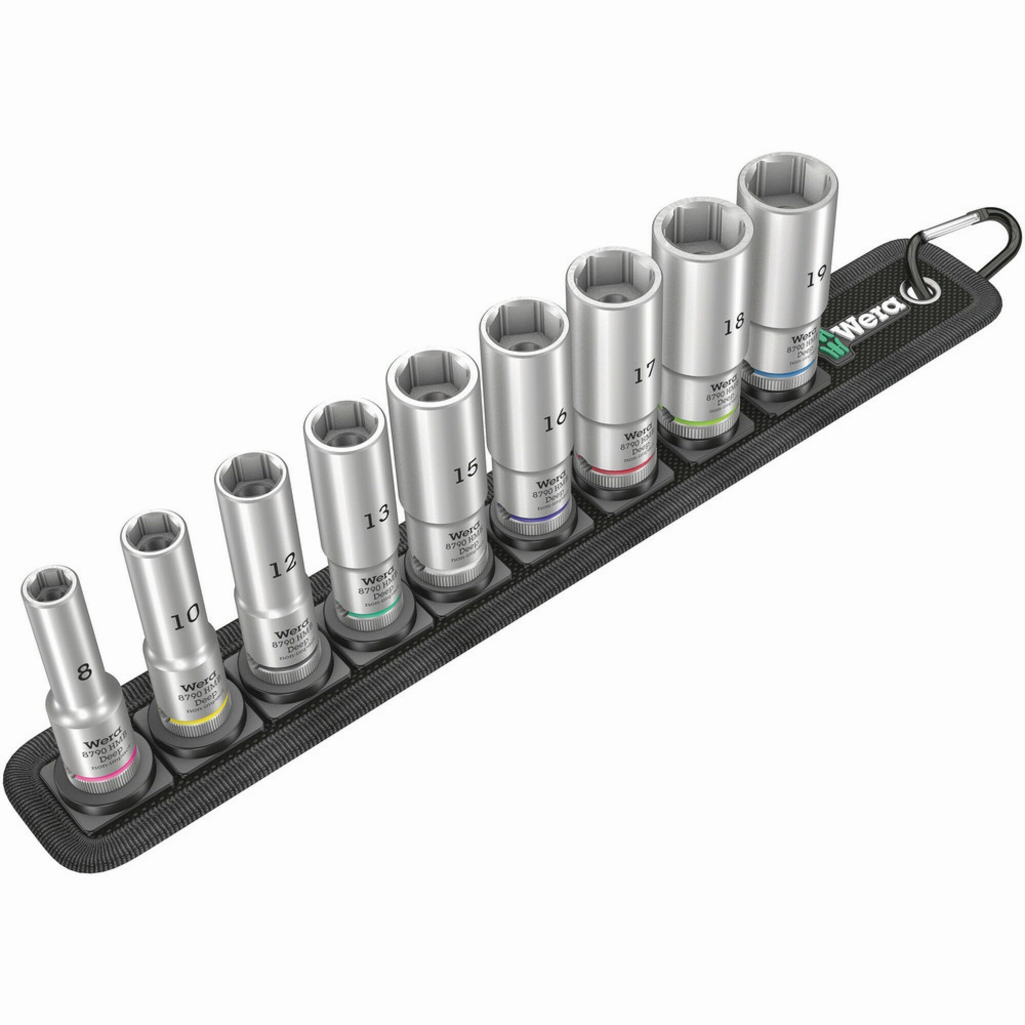 Wera Belt B Deep 1 socket set, 3/8" drive, 9 pieces