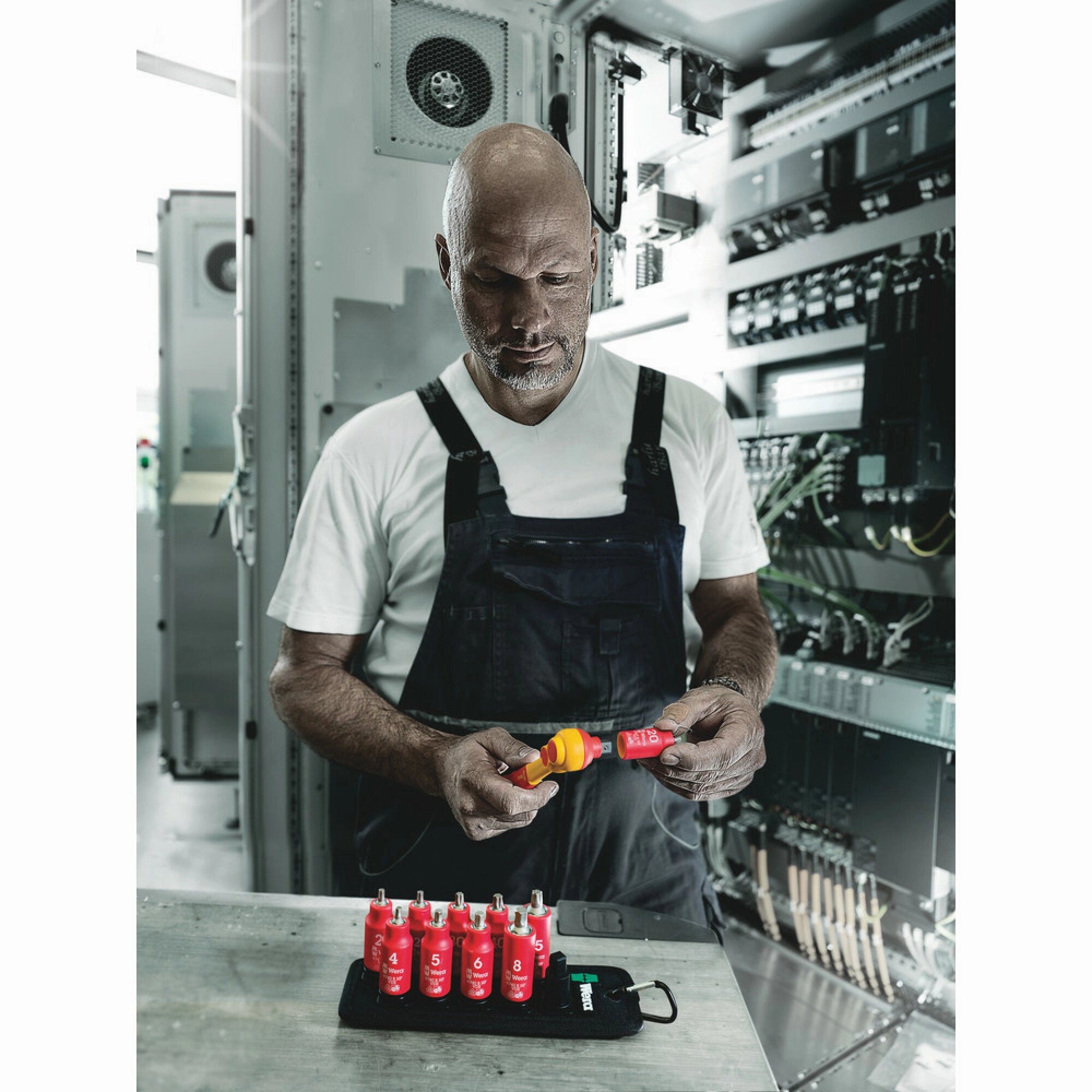 Wera Belt B VDE 1 Zyklop bit socket set TORX / hexagonal socket with holding function, 3/8" drive, 11 pieces