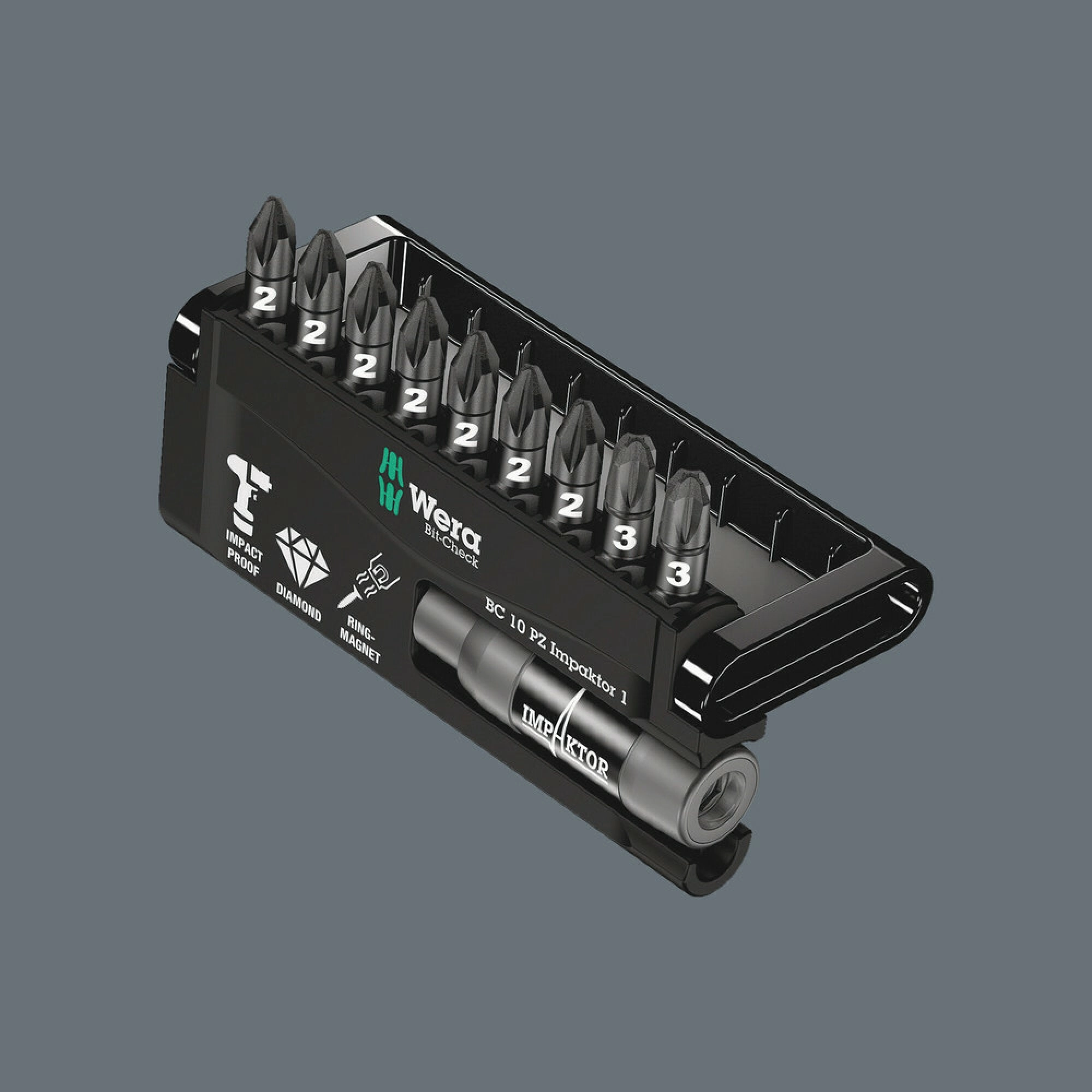 Wera Bit-Check 10 PZ Impaktor 1, 10 pieces