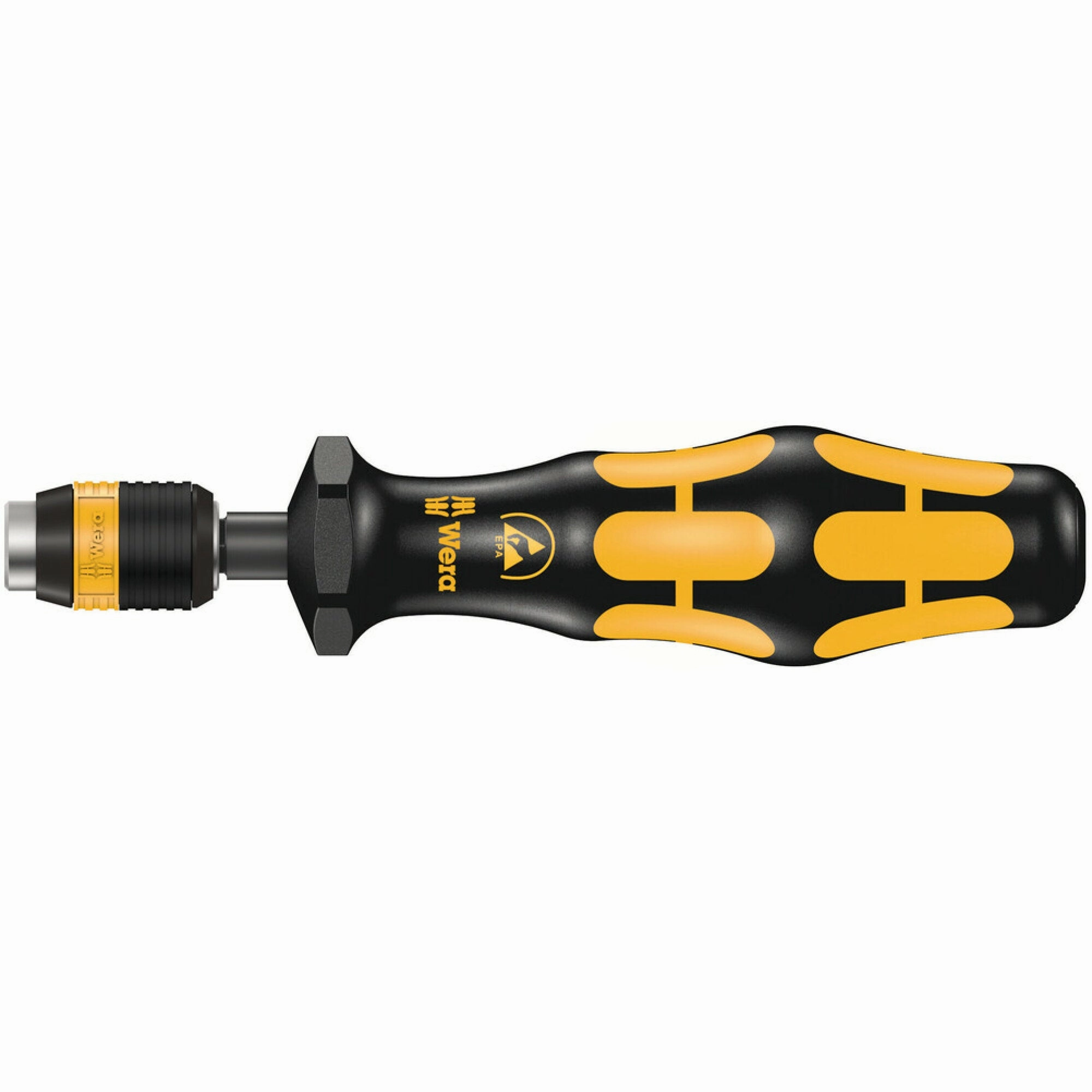 Wera Series 7400 ESD Kraftform pre-set, adjustable torque screwdrivers (0,1-1,5 Nm) with Rapidaptor quick-release chuck, handle size 89 mm, 7450 ESD x 0.1 Nm x 0.1-0.34 Nm