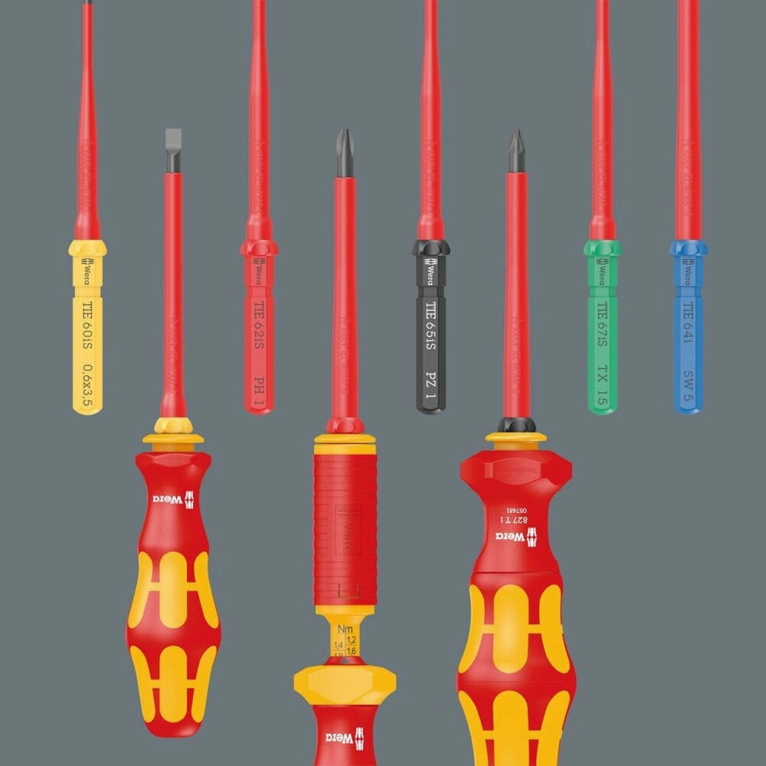 Wera Tools 05006603001 Kraftform Kompakt VDE 7 Extra Slim 1 Tool Finder, 7 Pc.
