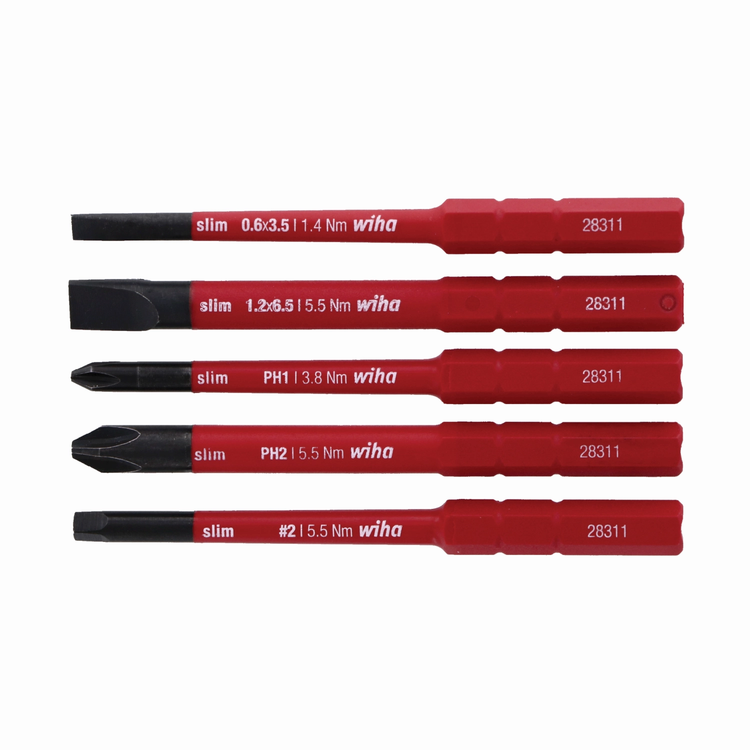 Wiha 28345 6 Piece Insulated SlimLine PocketMax Multi-Driver