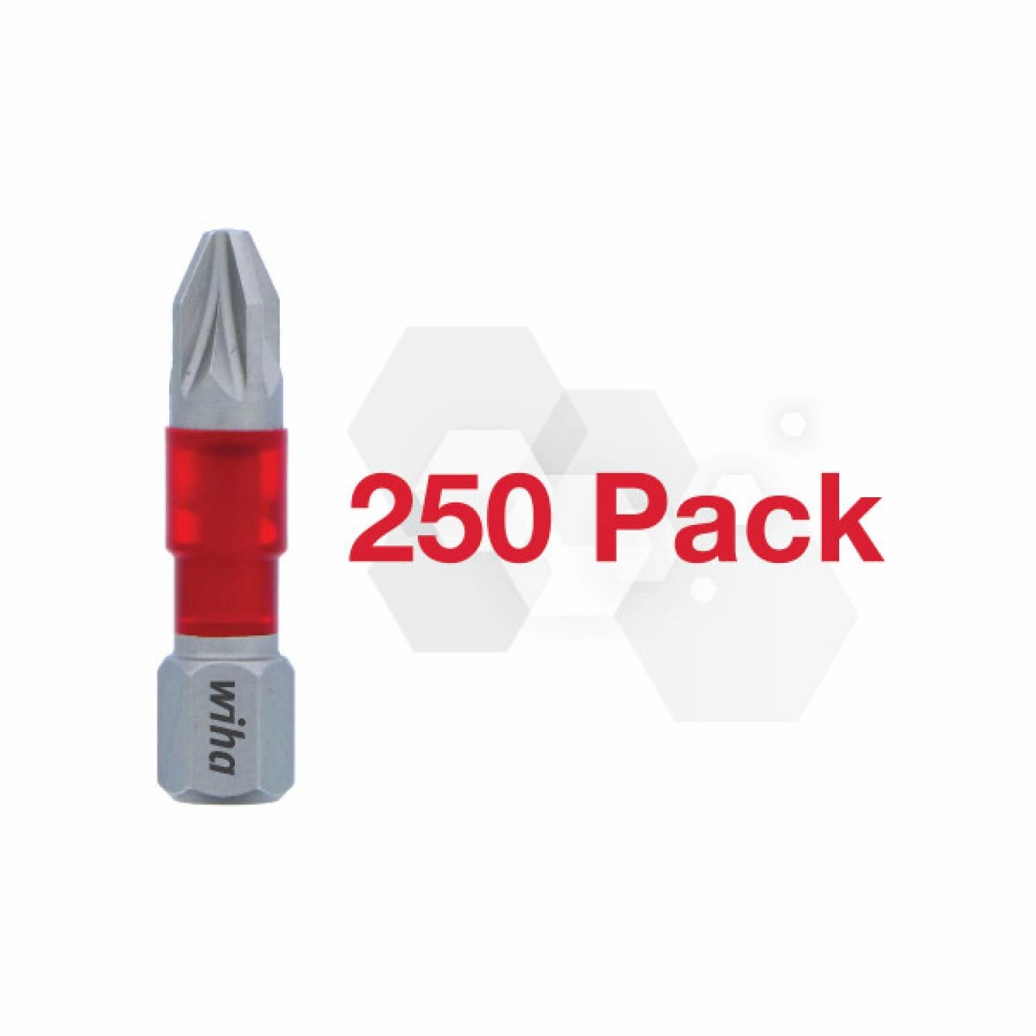 Wiha 76505 - MaxxTor Impact Bit Pozidriv #2 - 29mm - 250 Pack