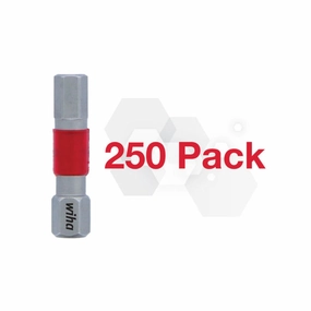 Wiha 76561, Impact Power Bit Hex 6.0mm - 250 Pk