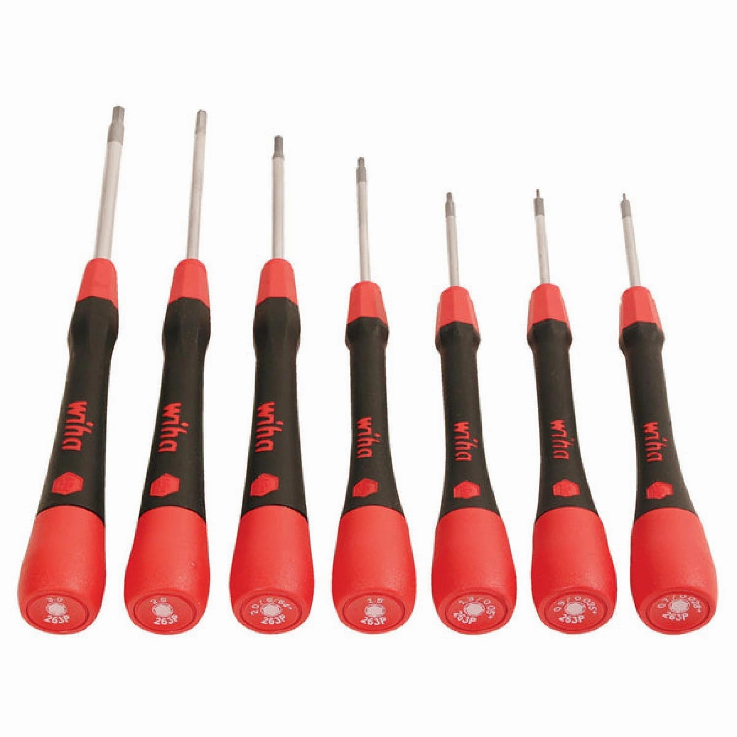 Wiha Tools 26392 8 Piece PicoFinish Precision Hex Screwdriver Set - SAE