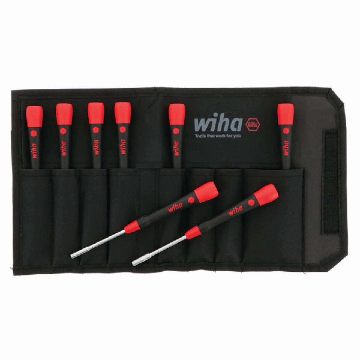 Wiha Tools 26593 8 Piece SAE PicoFinish Precision Nut Driver Pouch Set