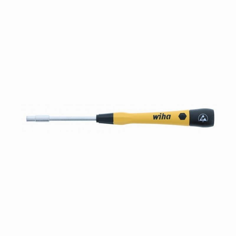 Wiha Tools 27773 ESD Safe PicoFinish Precision Screwdriver - Nutdriver 9/64" x 60mm
