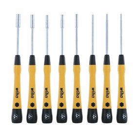 Wiha Tools 27789 8 Piece ESD Safe Picofinish Precision Nut Driver Set - Metric