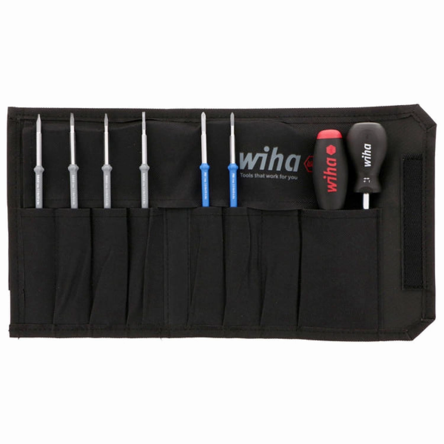 Wiha Tools 28596 Torque Slotted/Phillips Pouch Set, 8 Piece