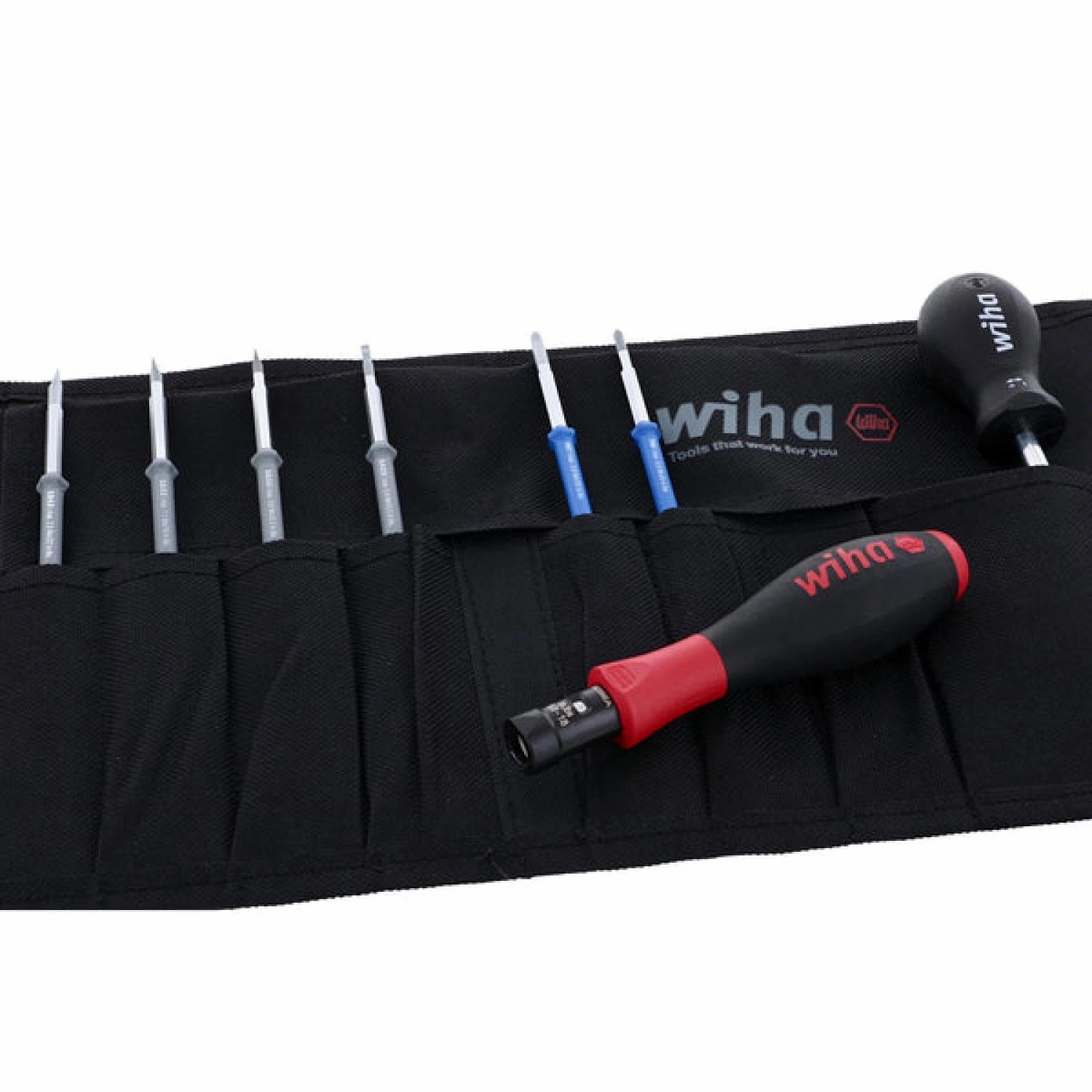 Wiha Tools 28596 Torque Slotted/Phillips Pouch Set, 8 Piece