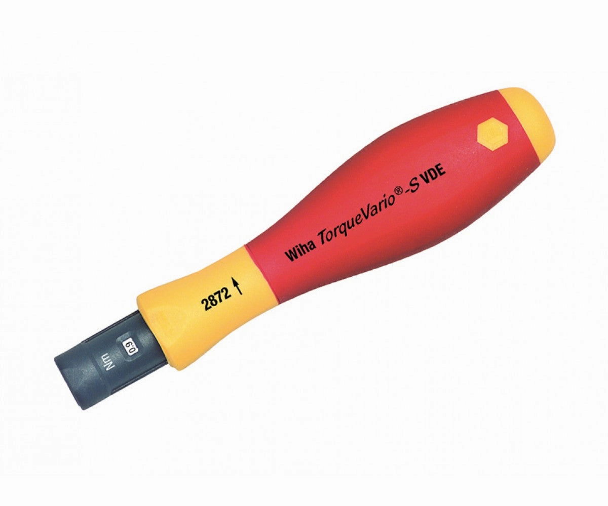 Wiha Tools 28724 Insulated Adjustable TorqueVario-S Handle 5-18 In/lbs