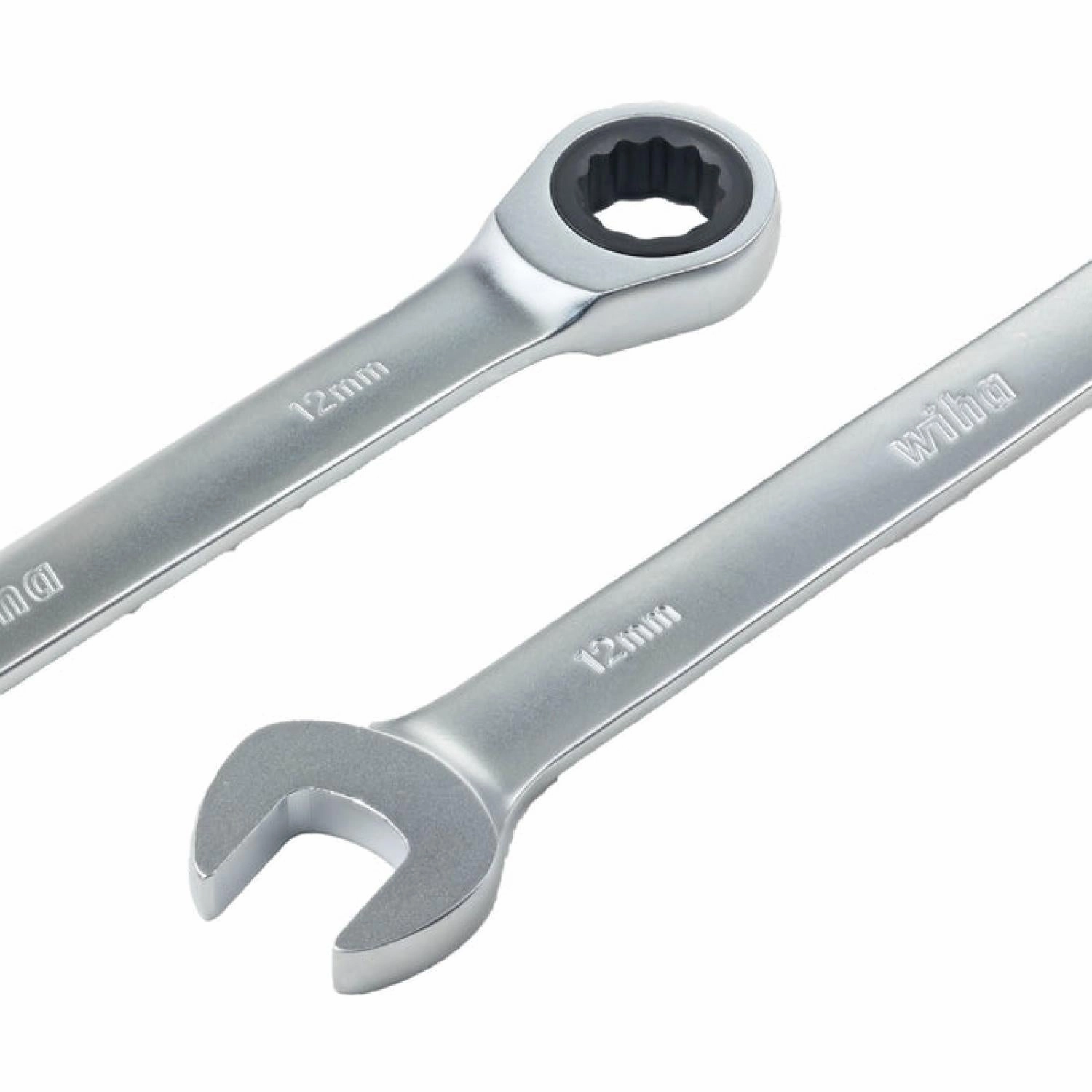 Wiha Tools 30391 Combination Metric Ratchet Wrenches, 12 Pc. Set
