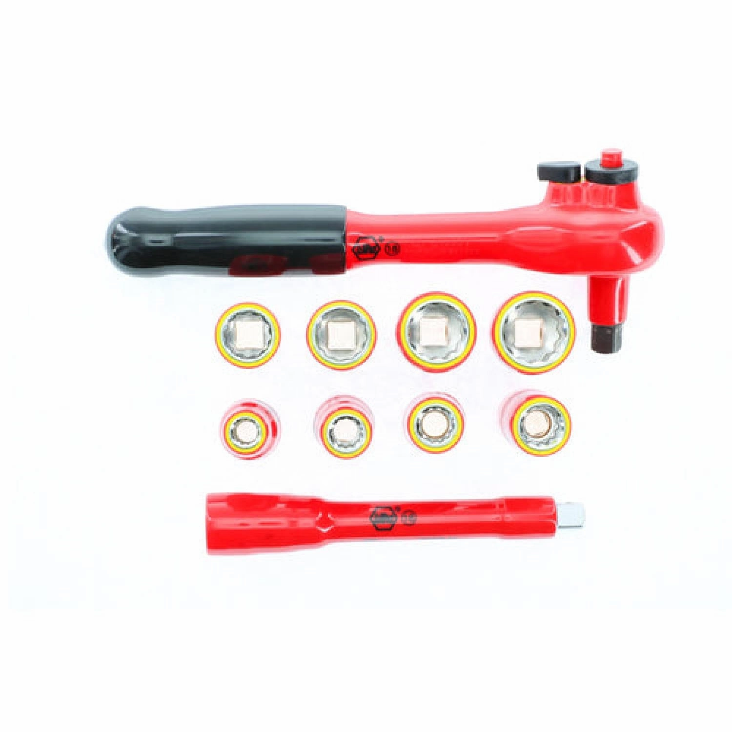 Wiha Tools 31493 10 Piece Insulated 3/8" Drive SAE Socket Box Set