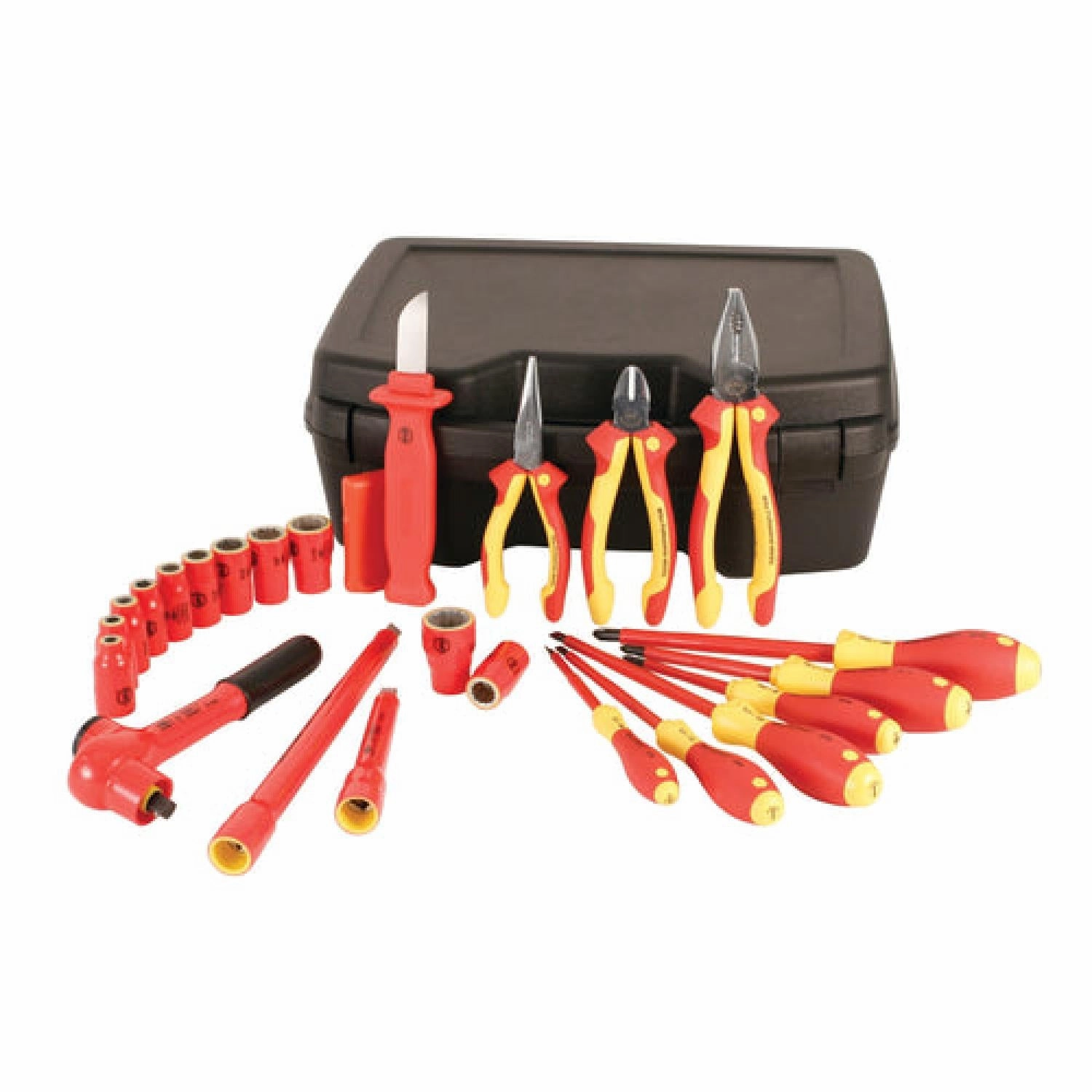 Wiha Tools 31495 24 Piece Insulated 3/8" Drive SAE Socket Box Set