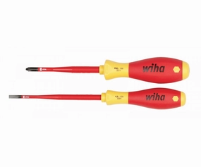 Wiha Tools 32189 Insulated SlimLine Slotted/Phillips Screwdrivers 2 Piece Set