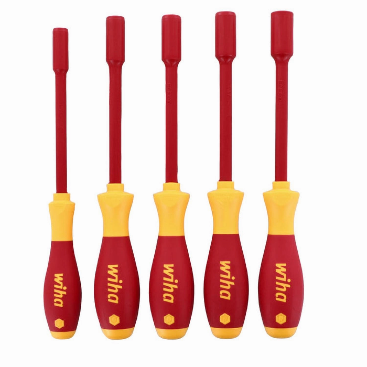 Wiha Tools 32291 5 Piece Insulated Nut Driver Metric Set