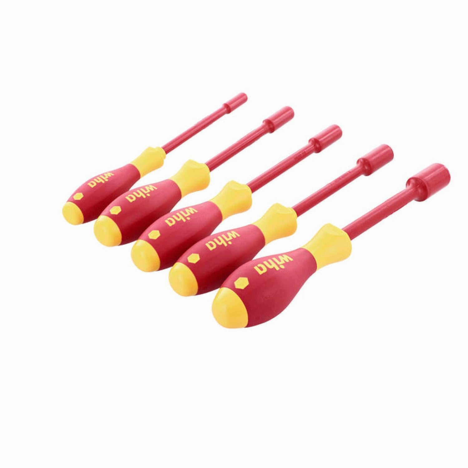 Wiha Tools 32292 5 Piece Insulated Nut Driver SAE Set