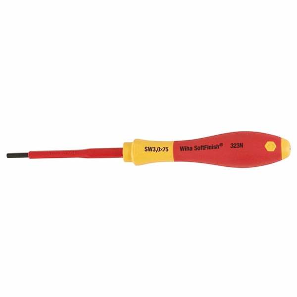 Wiha Tools 32300 Insulated Hex Metric Screwdriver, 2.5 mm x 75 mm