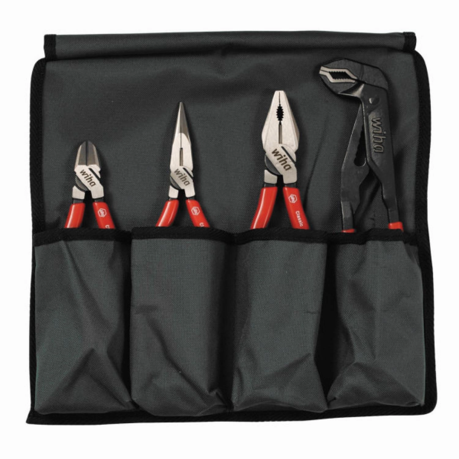 Wiha Tools 32601 Soft Grip Pliers / Cutters Set, 4 Piece