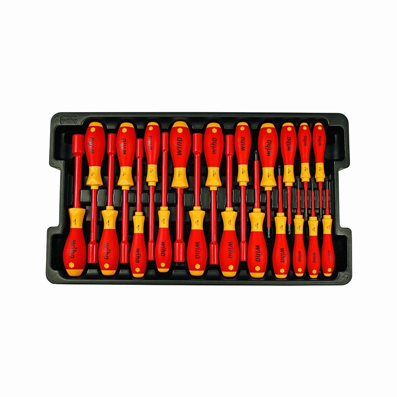 Wiha Tools 32800 Insulated Rolling Tool Case, 80 Piece