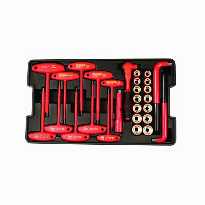 Wiha Tools 32800 Insulated Rolling Tool Case, 80 Piece