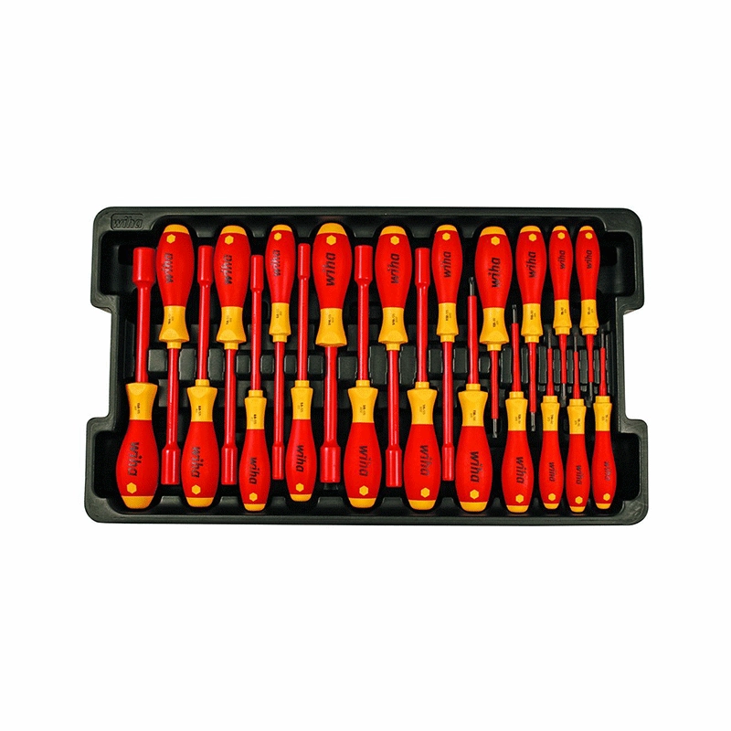 Wiha Tools 32800 Insulated Rolling Tool Case, 80 Piece