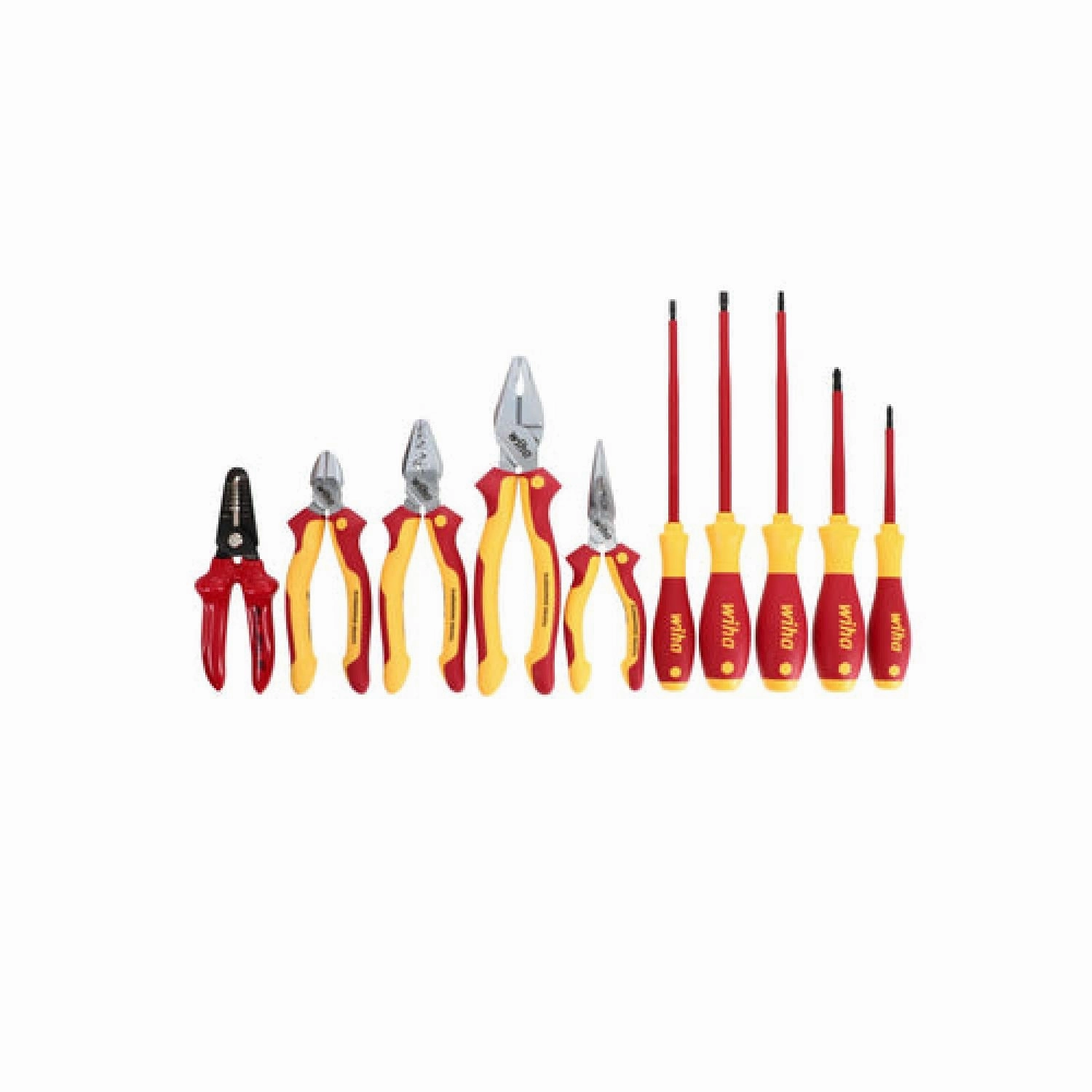 Wiha Tools 32867 10 Piece Insulated Pliers and Screwdriver Set with Square Driver