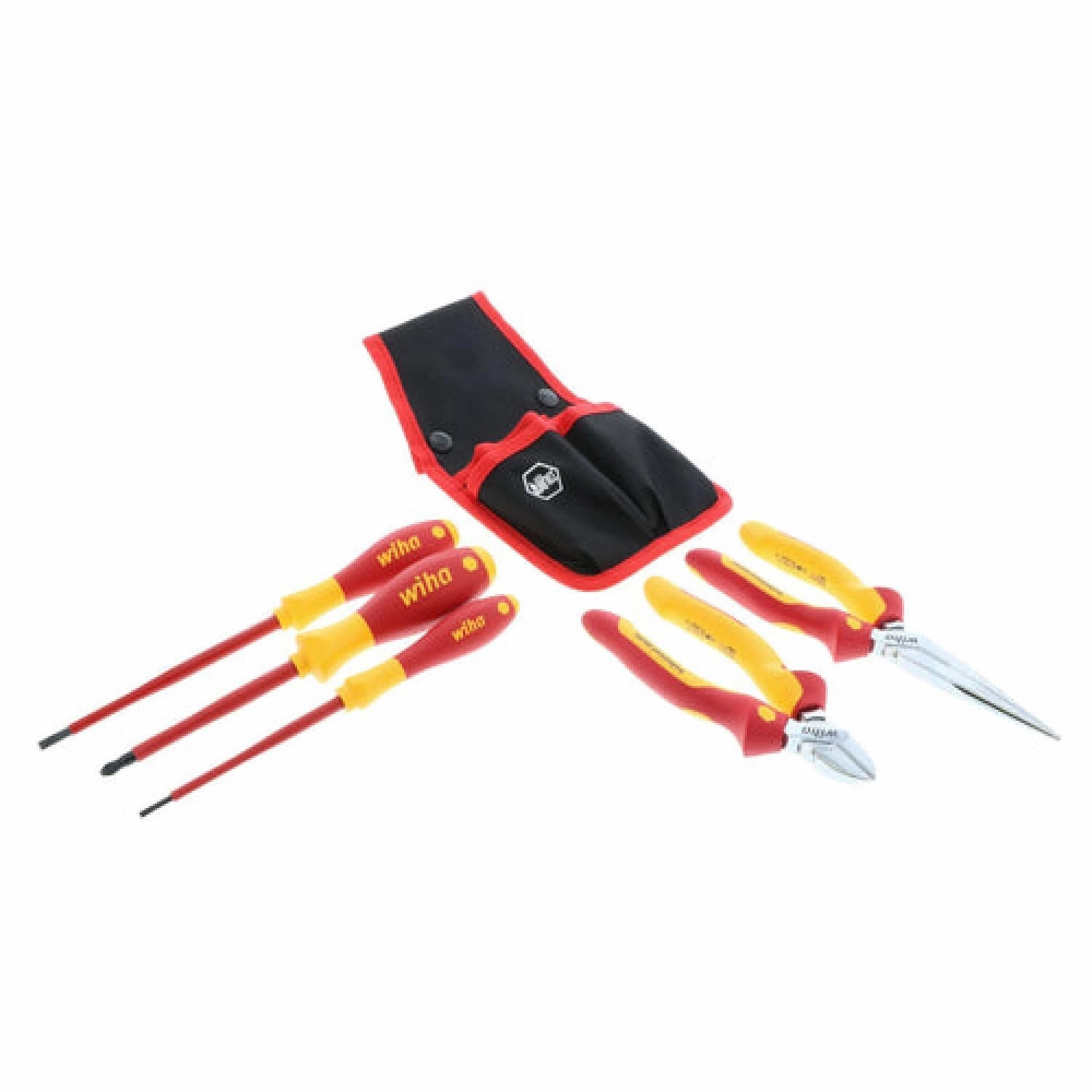 Wiha Tools 32872 5 Piece Insulated Pliers-Cutters and Screwdriver Set