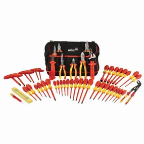 Wiha Tools 32874 50 Piece Master Electrician's Insulated Tool Set In Canvas Tool Bag