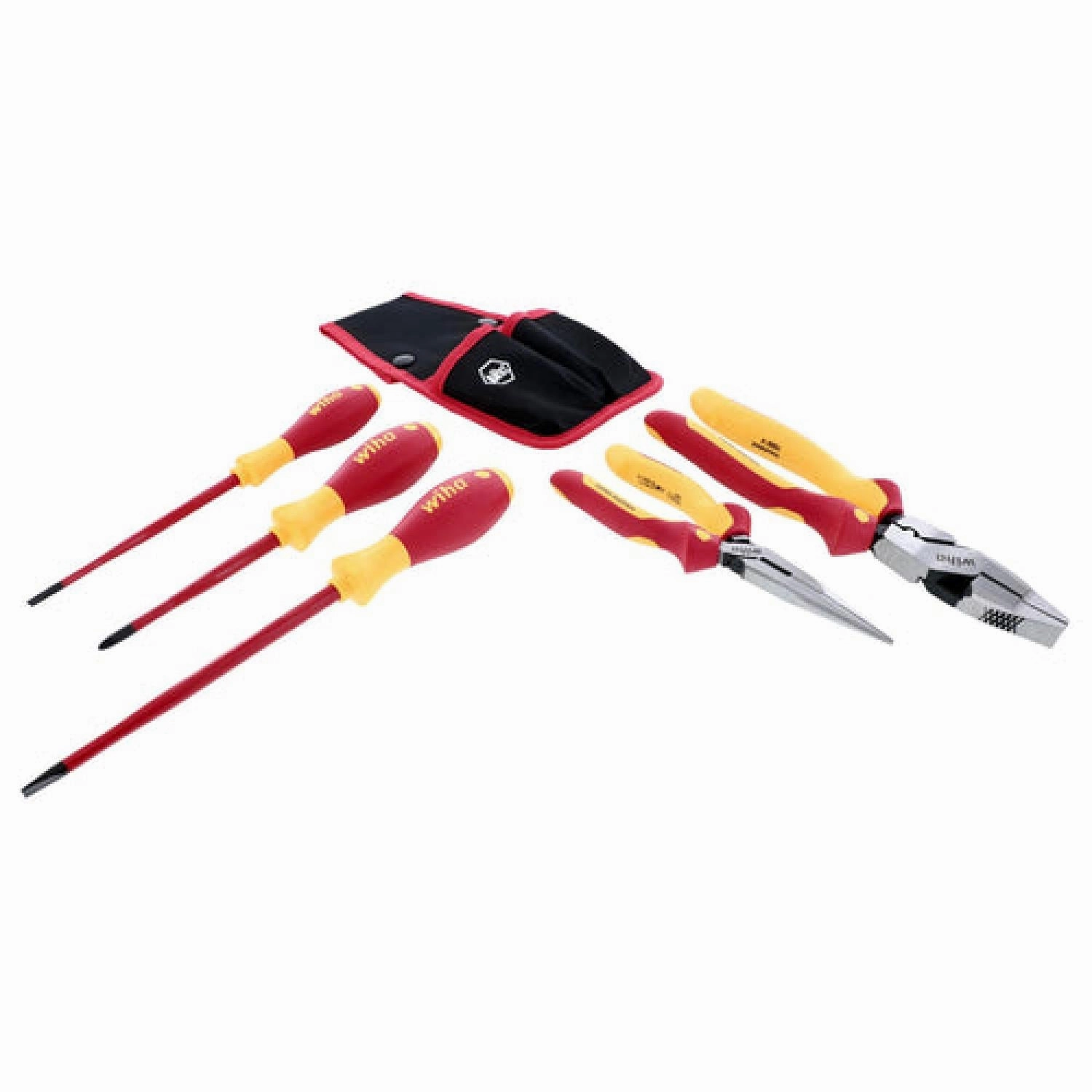 Wiha Tools 32875 5 Piece Insulated Pliers and Cutters with SlimLine Screwdrivers Set
